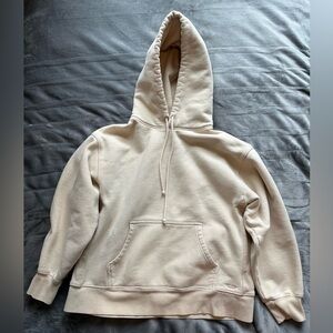 Aritzia Cozy Fleece Boyfriend Hoodie Cream Colour